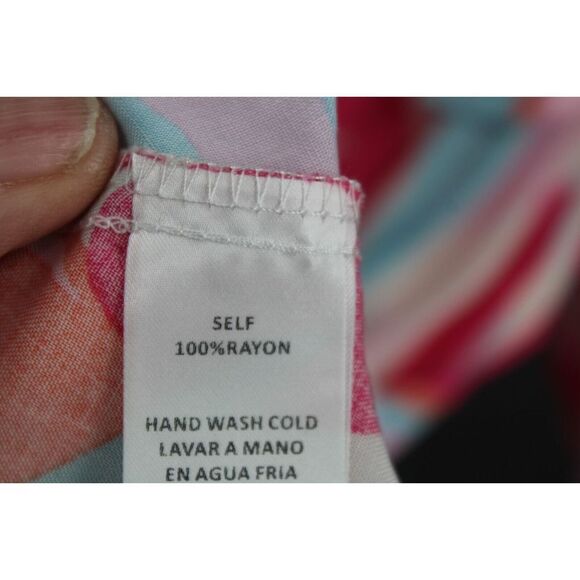 Andree By Unit Multicolor One Shoulder Ruffle Elastic Waist Peplum Hem Size S... - Picture 8 of 8